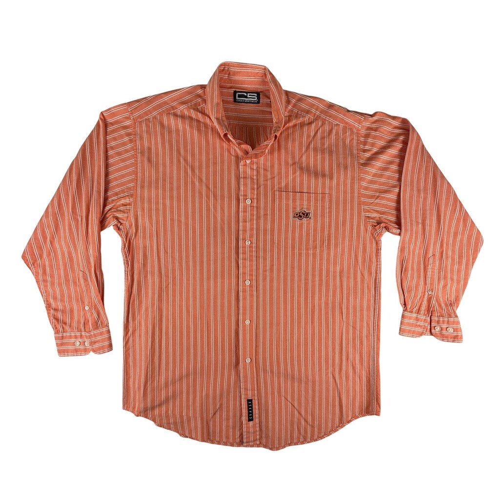 Oklahoma State Cowboys Shirt Mens Large NCAA Basketball Crable Stripe